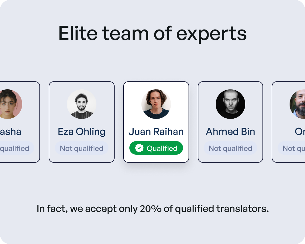 Elite network of translation professionals